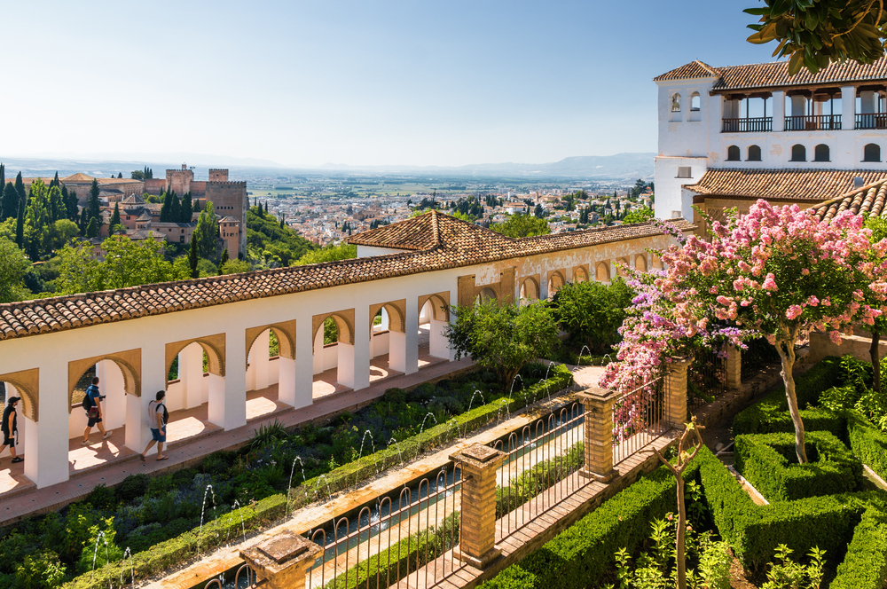 Generalife y palacios en la Alhambra